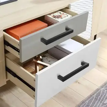 6個方形家具五金櫥櫃把手不銹鋼門把手櫥櫃抽屜把手64mm 128mm 160mm 224mm 256mm 10 最佳銷售 金屬把手 - №2