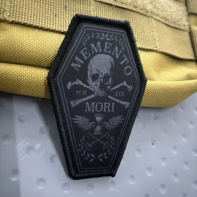 Memento Skull Morale Tactical Patch Printing Hook&Loop Fastener Military Combat Applique Badge Armband Backpack Clothes Stickers