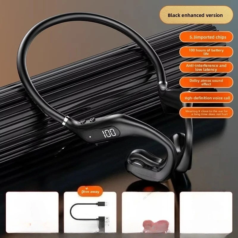 Bone Conduction Wireless Bluetooth Earphones with High Quality Hanging Ear for Running and Long Battery Life