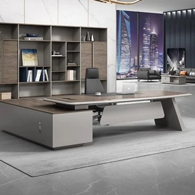 

L Shape Office Desks Storage Cabinet Bureaux Computer Executive Desk Bureaux Writing Mesa Escritorio Home Office
