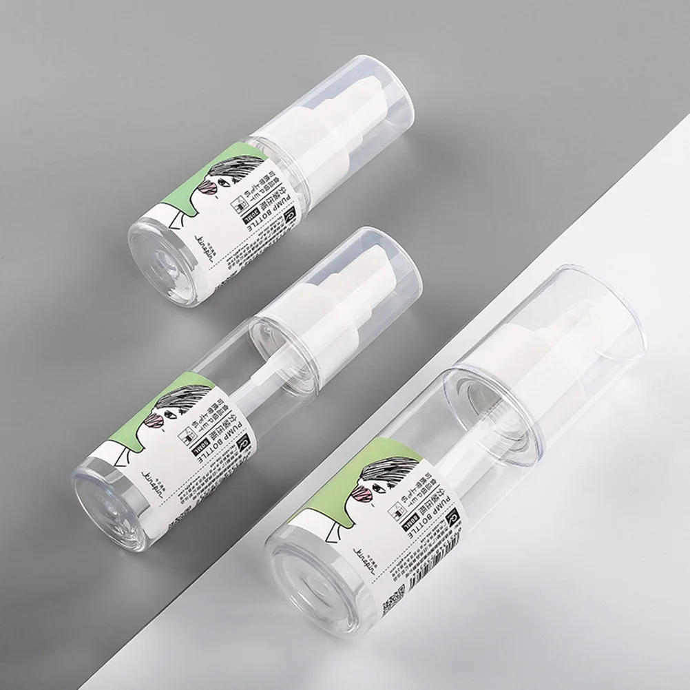 

2pcs 80Ml Pump Bottle For Travel Container Empty Dispenser Bottle Pet Compact Refillable Skincare Organizer Portable