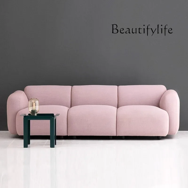 J Nordic Personality Design Small Apartment Combination Bread Sofa Office Three-person Modern Simple Sofa