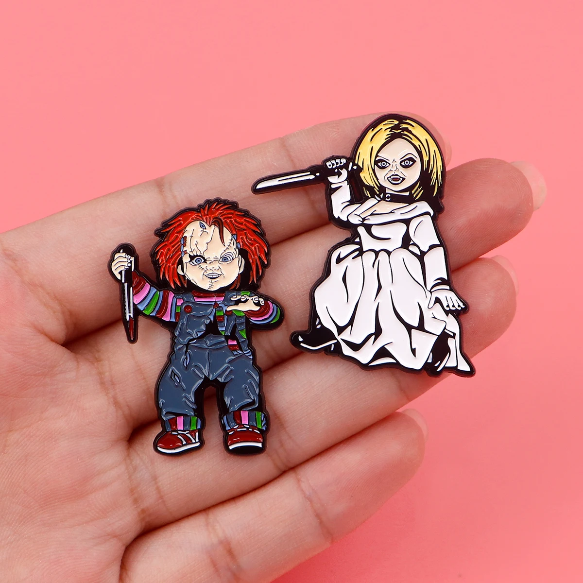 Halloween Enamel Pins Horror Movie Good Guys Brooch Lapel Pin For Backpack Jeans Bag Scary Gift For Fan - view 6