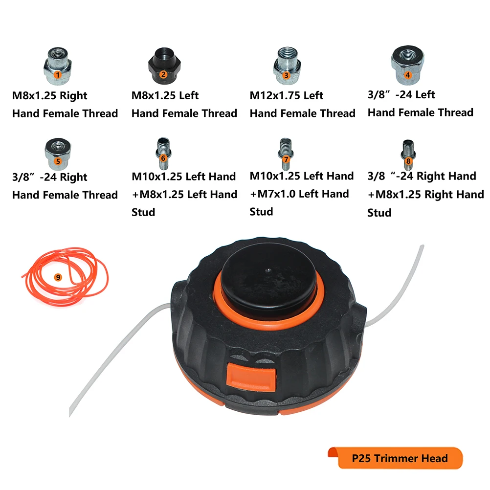 

P25 Trimmer Head for Partner Brushcutter B250L B250B B261 B257L B291 B291TNG B297BX B300 B300B B300L B310 B320B B340 B380 B340LX