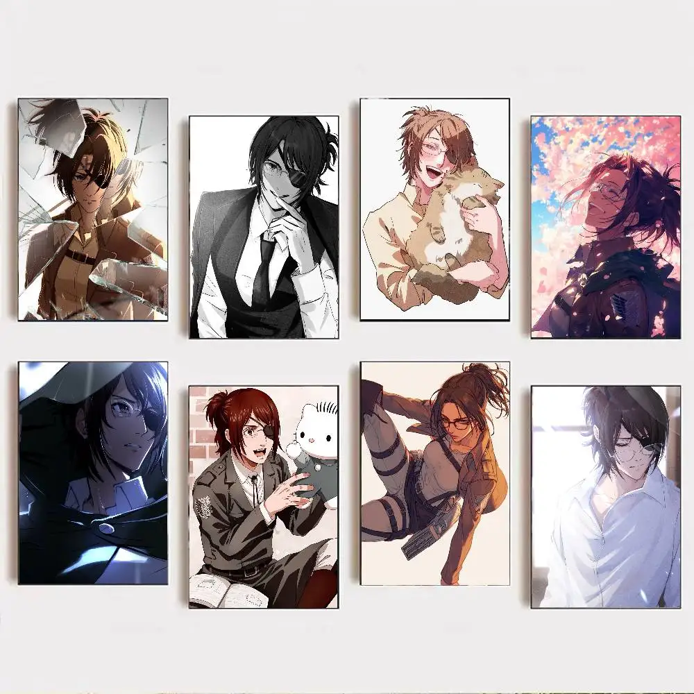 Hange Zoe Anime Attack On Titan Posters Living Room Bar Cafe Quality Canvas Vintage Style Comics Painting Art Home Wall Decor