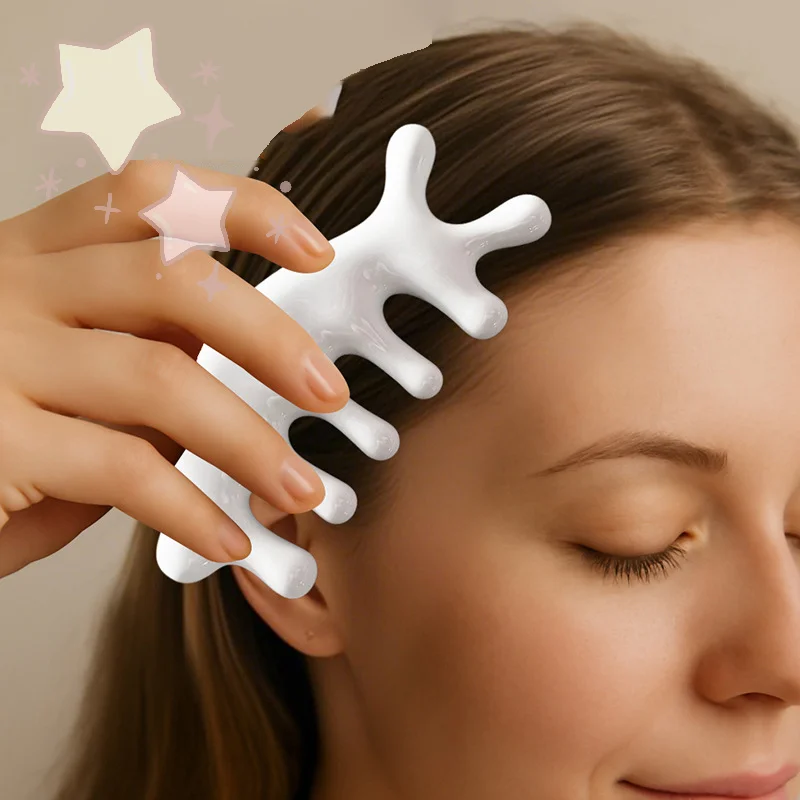 

Керамическая расческа для массажа головы, расслабляющая пятизубная форма дельфина, скребковый массажер, меридианная расческа, инструмент для массажа кожи головы, здоровье