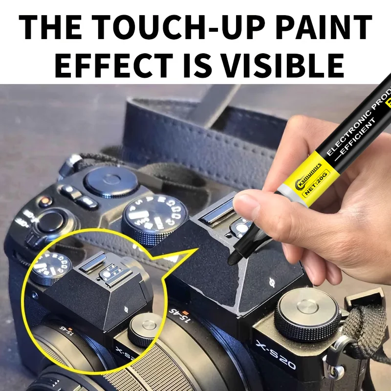 Camera Touch‑Up Paint Pen, Scratch & Peeling Repair for Camera Lens Shell Drone Sports Camera, DIY Maintenance Tool