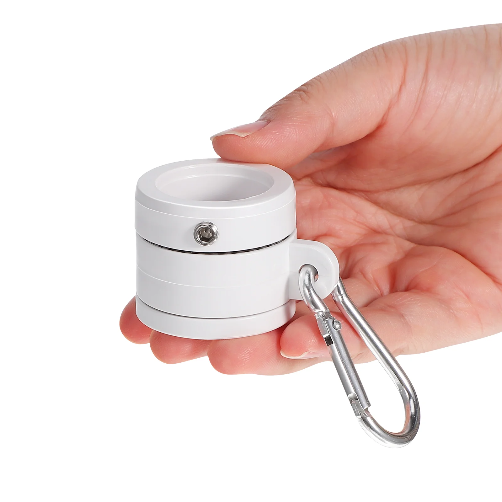 4 Pcs Flag Pole Clips Flagpole Ring Rotating Mounting Rings Kit with Outdoor Spinner