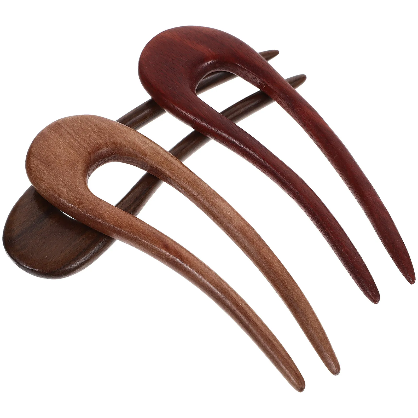 

3Pcs Vintage Wooden Hairpins U Shaped Hairpin Women Hair Accessories Decorative Hairpin for Wedding Prom Birthday