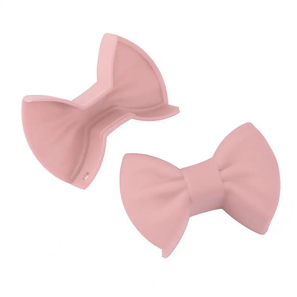 Heat-resistant Pot Holder 2pcs Silicone Pot Holders Non-slip Oven Gloves Bow-shaped Kitchen Pot Clips Heat-resistant Cooking