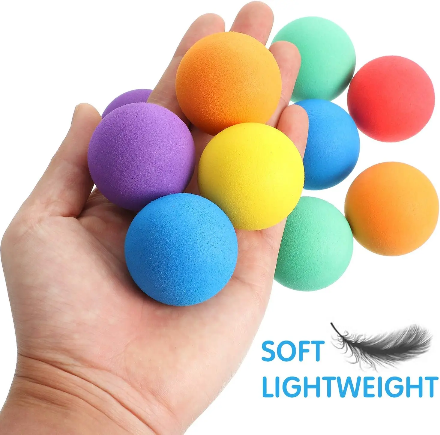 24-delige zachte schuimballen Bulk lichtgewicht miniballen voor veilig binnenspeelgoed Leuk geassorteerde kleuren Sponsballen Verjaardagsfeestje gunst