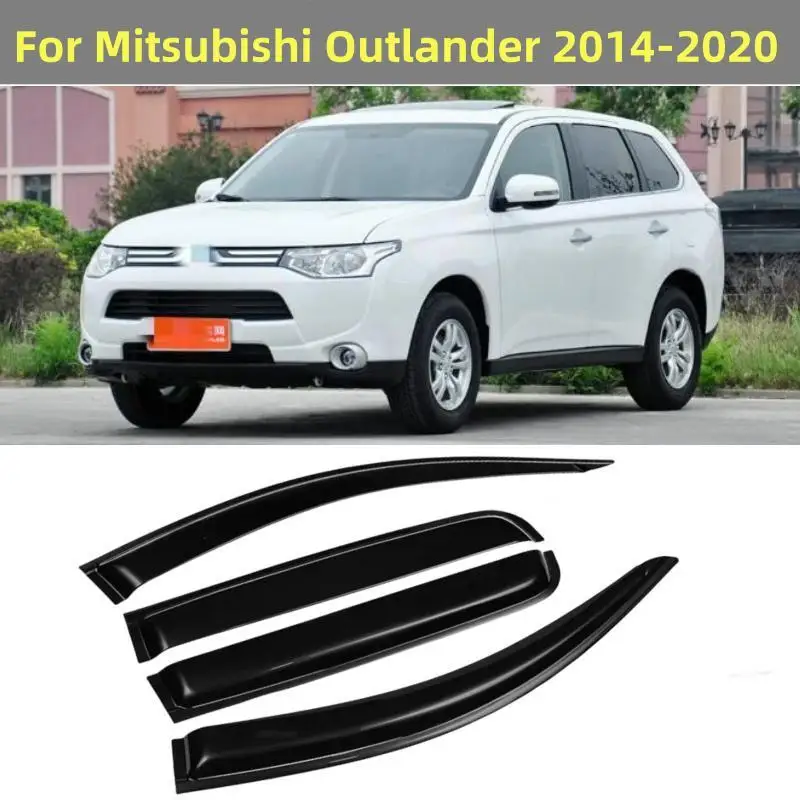 For Mitsubishi Outlander 2014-2020 Car Window Visor Sun Rain Deflector Guard Exterior Accessories Awnings Shelter Cover Trim