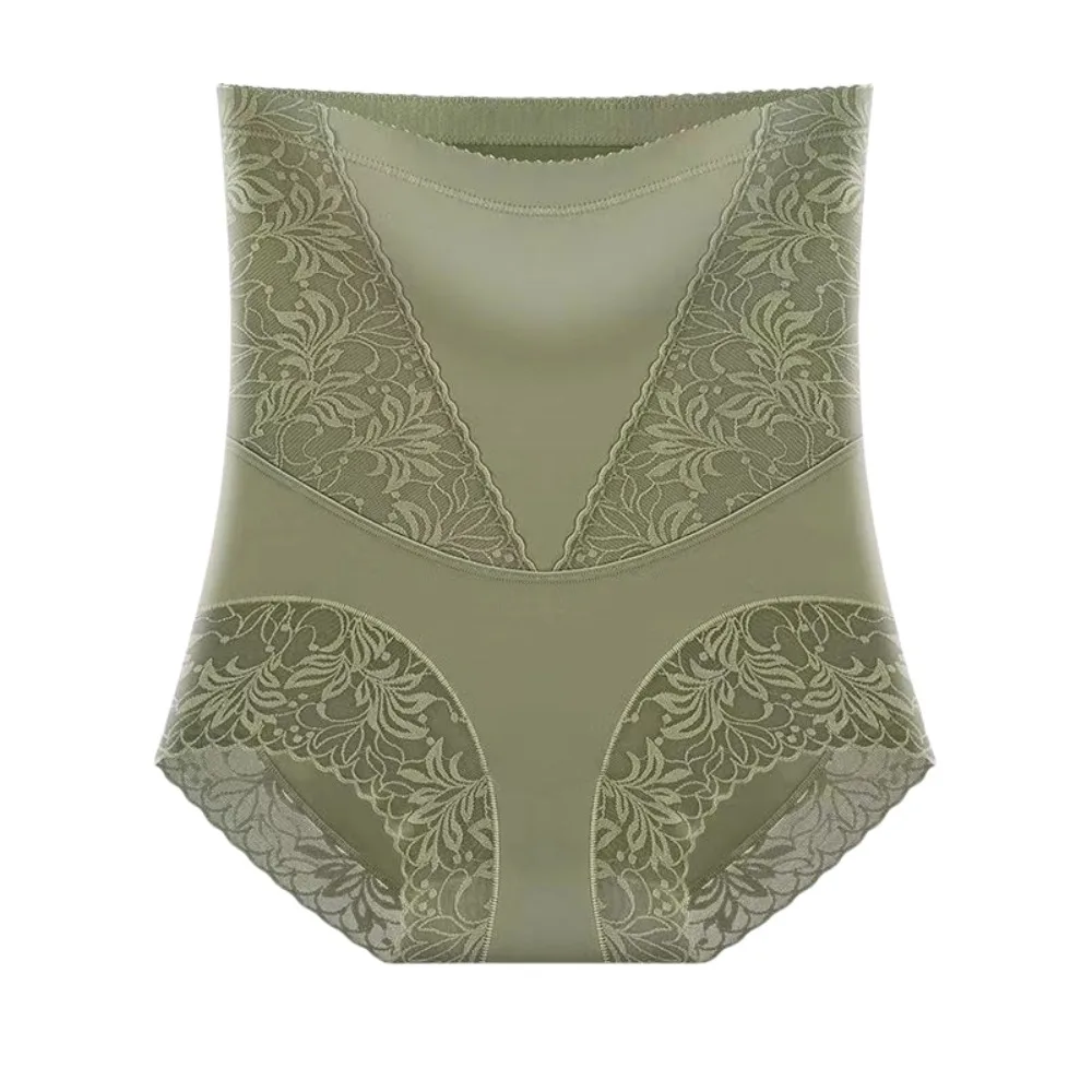 

High Waist Slimming Shapewear Shapers Cotton Crotch Seamless Panties Women Waist Trainer Belly Contracting Lace Briefs