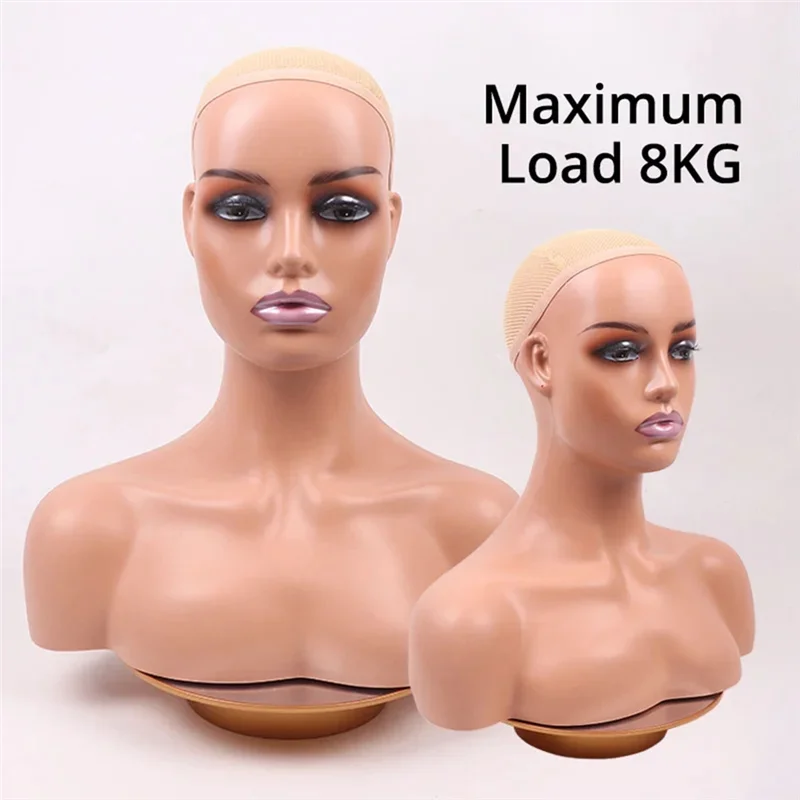 Motorized Turntable Display For Mannequin Head Wig Display Stand 360 Degree Electric Rotating Display Turntable Golden