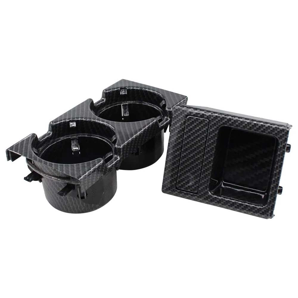 Carbon Fiber Center Console Cup Holder Coin Box for BMW E46 3 Series 1998-2006, High Quality Direct Replacement OEM 51168217953 4