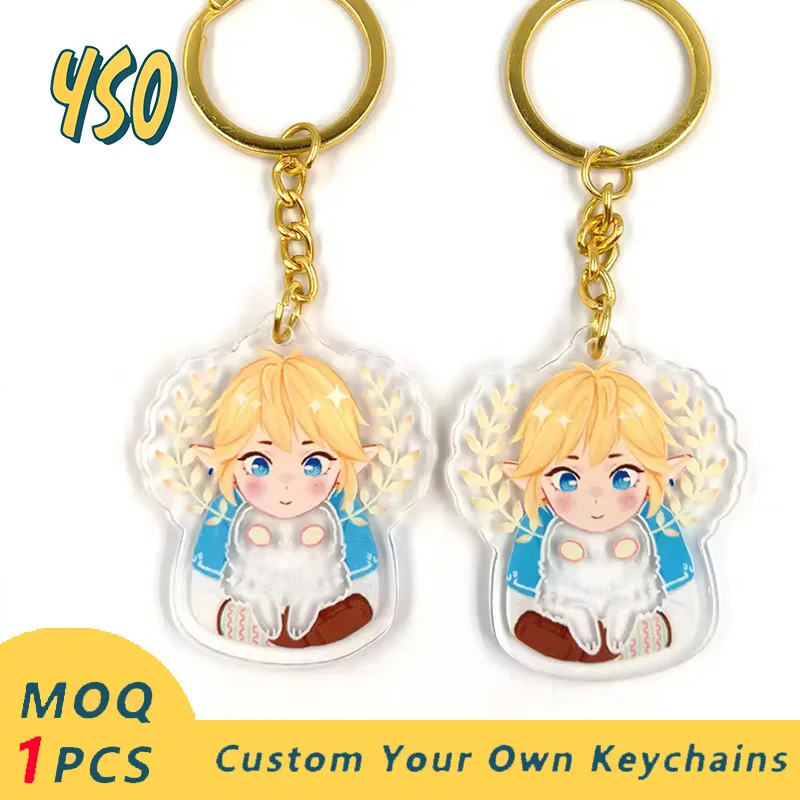 

YSO Custom Acrylic Keychain Delicacy Cute Animation Best Seller Game Character CNC Diamond Cutting