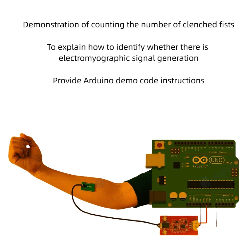 SEMG مستشعر كهربائي للعضلات ذو قناة واحدة، القطب الجاف، وحدة اكتساب إشارة السطح EMG، جامع مفتوح المصدر #2