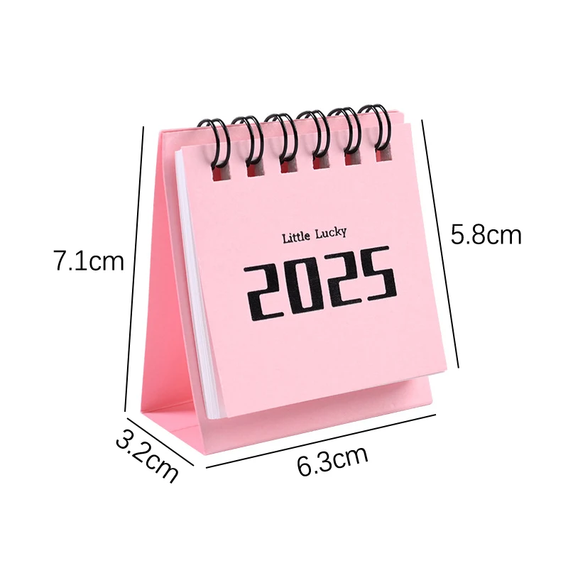 Mini calendrier de bureau portable simple, calendrier de poche, calendrier de planification 03, images, calendrier horaire, décoration de bureau, 2025