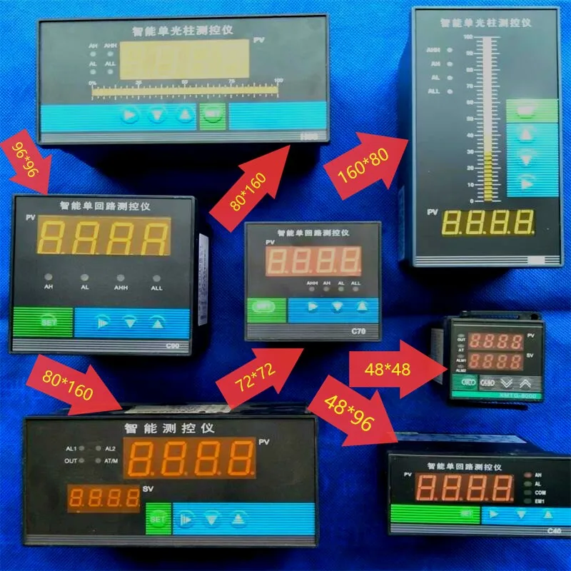 Vertical 160mm * 80mm multi-signal input intelligent single light column measuring and control instrument