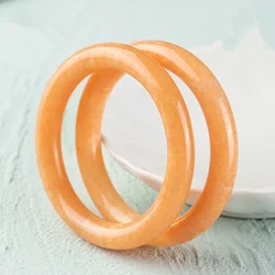 Brazalete de Jade amarillo Natural genuino para hombre y mujer, amuleto de la suerte tallado a mano, accesorios de moda