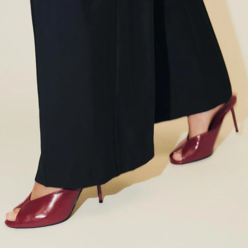 Брендовые женские босоножки на каблуке с открытым носком, новые летние элегантные кожаные туфли на высоком каблуке-шпильке, женские пикантные вечерние туфли-сандалии на шпильке Брендовые женские босоножки на каблуке с открытым носком, новые летние элегантные кожаные туфли на высоком каблуке-шпильке, женские пикантные вечерние туфли-сандалии на шпильке