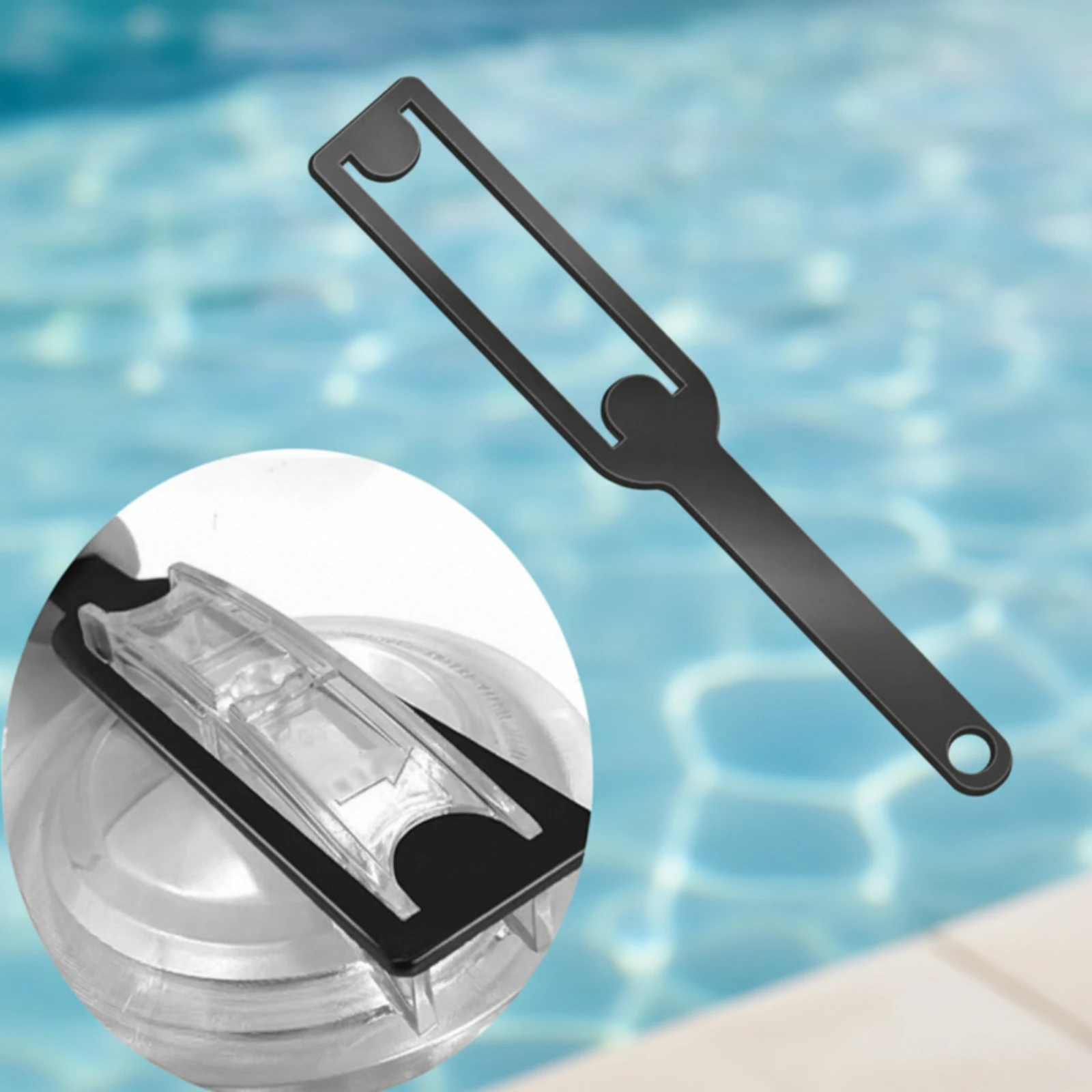 Heavy Duty Pump Lid Removal Tool Flat Handle Pool Wrench with Hanging Hole for Pool Maintenance