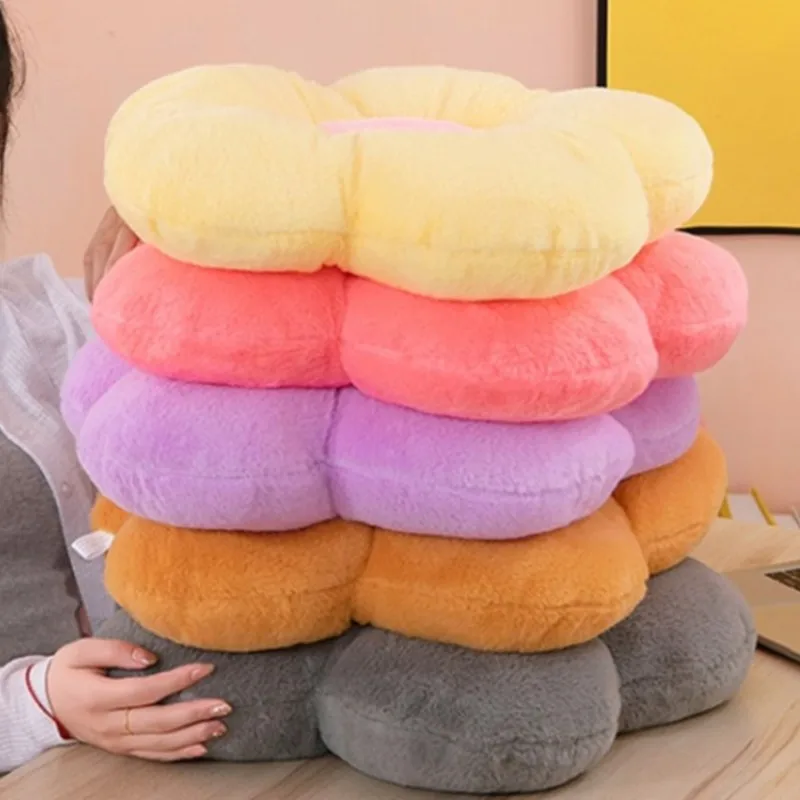 Flower Shape Recheado Travesseiro Almofada, Travesseiro De Pelúcia De Girassol, Pétala De Plantas, Brinquedos para Meninas, Home Decor, Office Gift, Novo