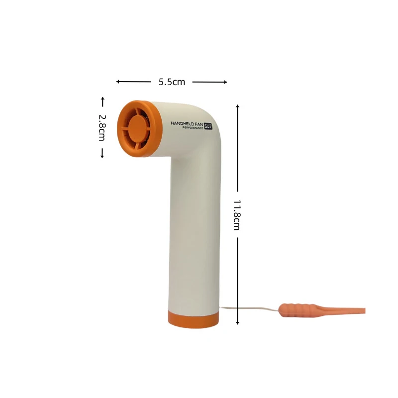 مروحة فائقة السرعة بحجم يدويًا مع رياح قوية للغاية - نموذج مدفع الرياح المدمج لسطح المكتب بدون فرش.