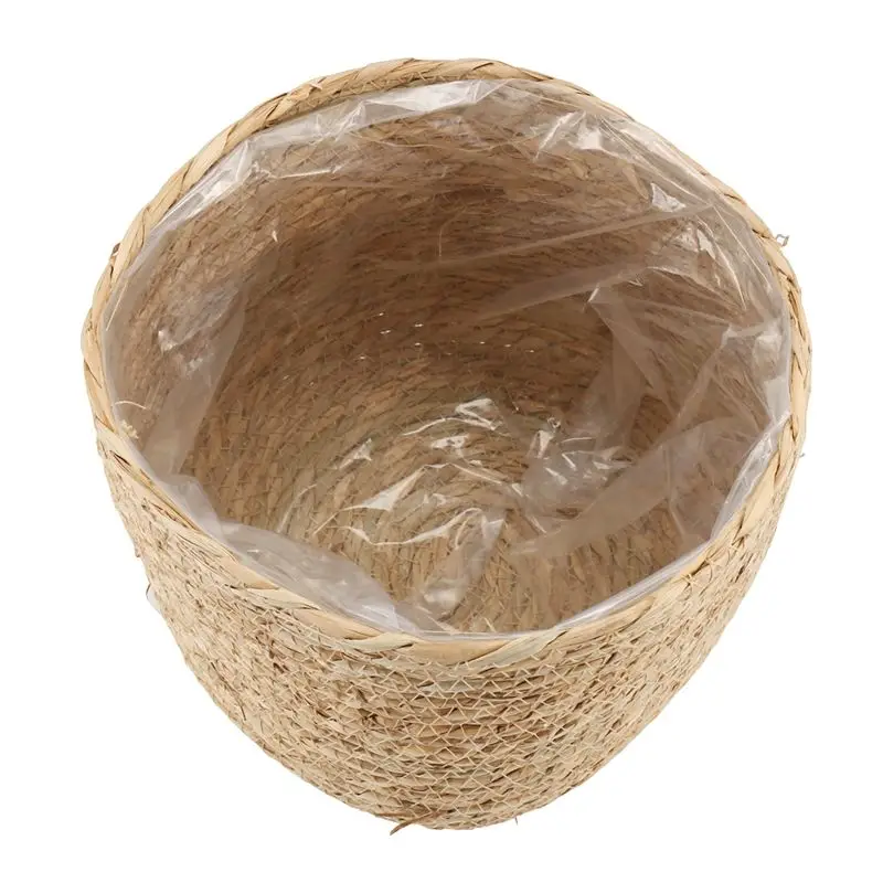 

Кашпо A93Z из морской травы - плетеное кашпо для растений - декоративная корзина для растений с пластиковой вставкой в стиле бохо, высокое качество