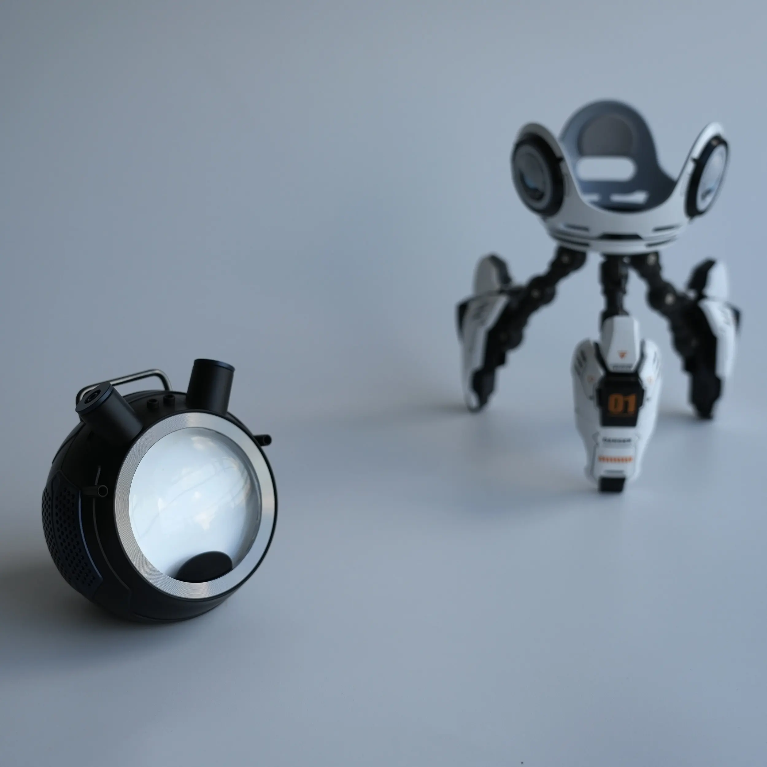 Magnetic Fluid Rhythm + Mecha Base, Table Tide Play Voice Control, Rhythm, Creative Gift Speakers Significant Other
