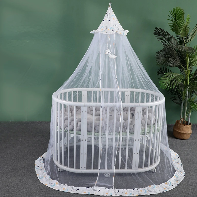 Mosquito Net Baby Stroller Summer Floor Thin Full-cover Closed Round Hanging Baby Bed Princess Style Without Stand