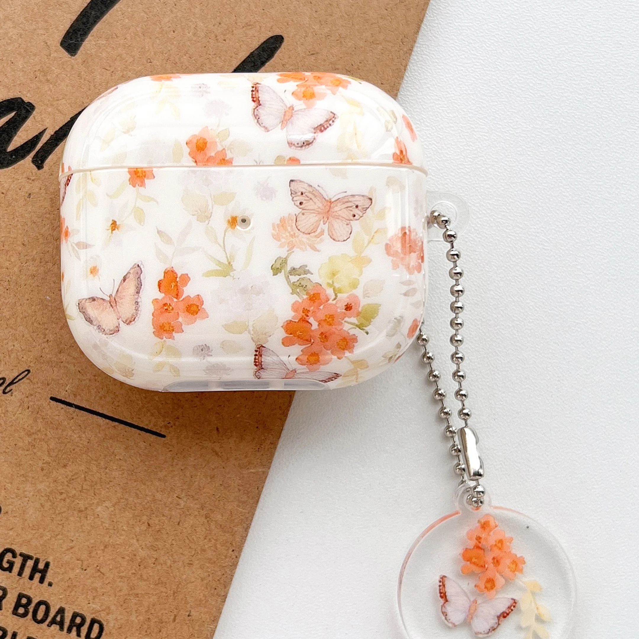 Wireless Bluetooth case for AirPods1/2 AirPods3 AirPods pro and pro2 tpu butterfly earphone cover