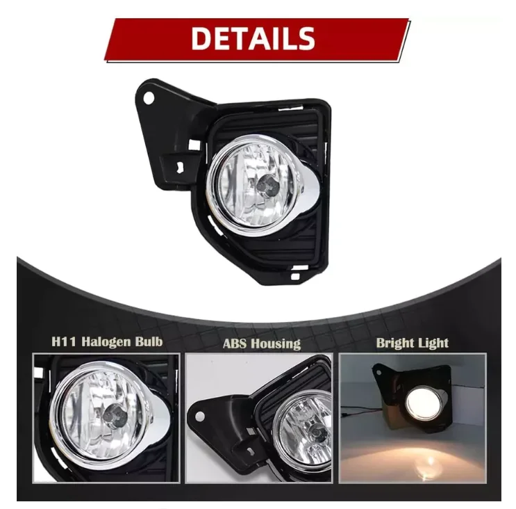 Car Fog Lights  For Toyota Hiace GL / Commuter 2014-2018 Foglamp Foglights Led DRL Daytime Running Lights Front Bumper Fog Lamp