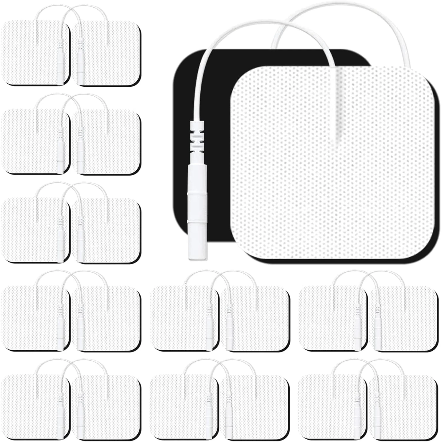 

10/20 шт. нетканые тканевые электродные подушечки EMS стимулятор мышц патч многоразовые сменные самоклеящиеся массажеры наклейки