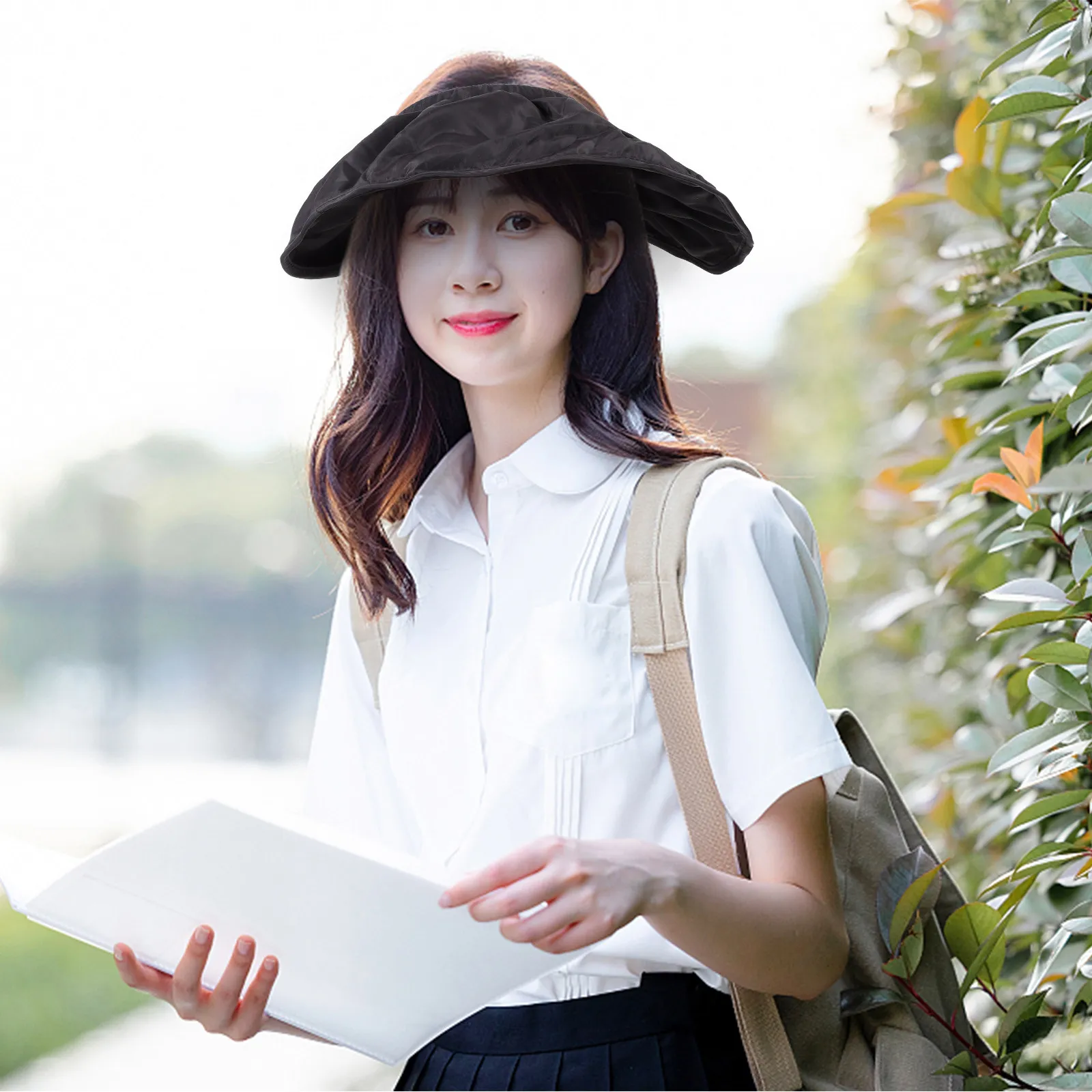 

Модная женская широкополая шляпа от солнца, однотонная, для защиты от солнца, для пляжного отдыха, активного отдыха на природе, ежедневных поездок на работу