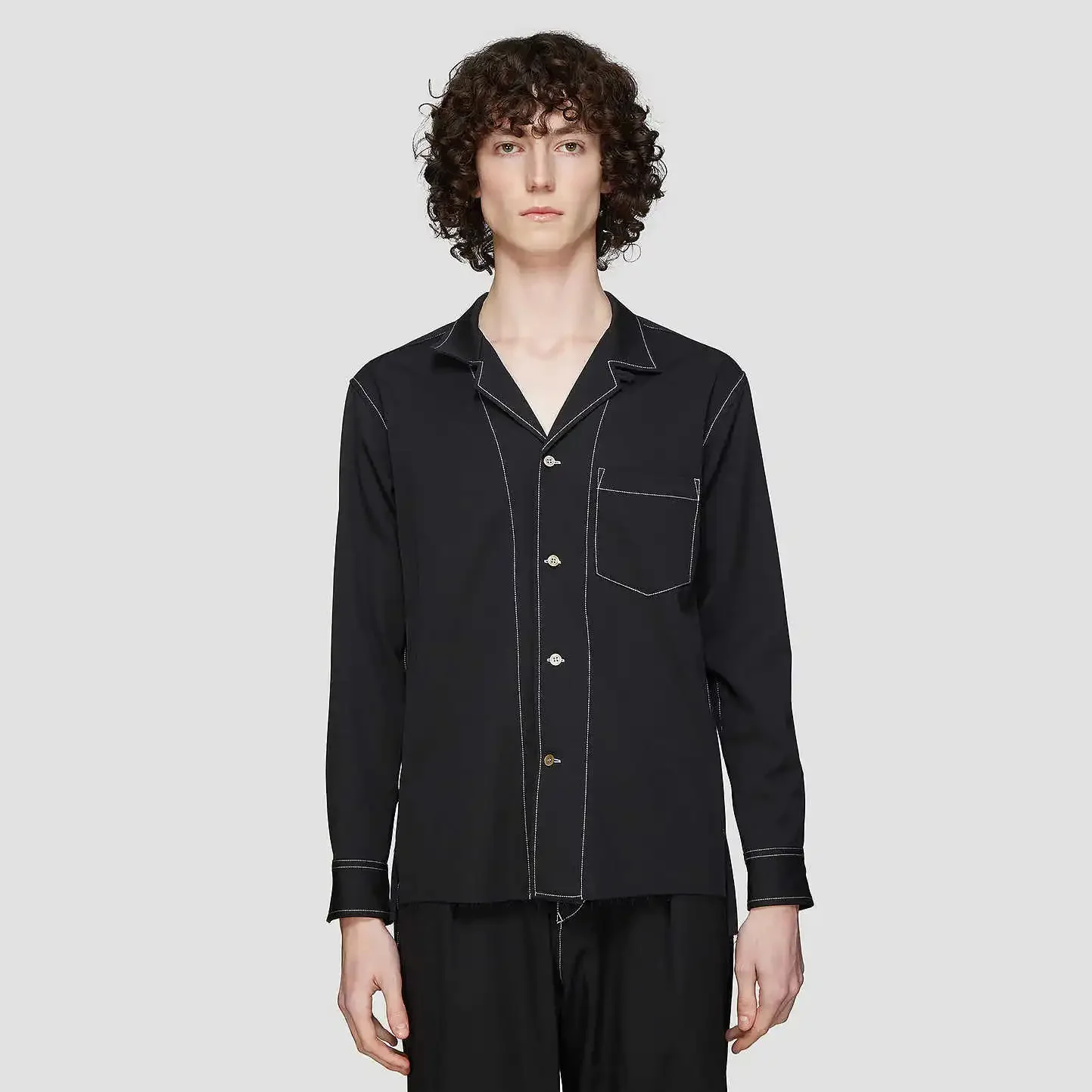 

YOJI OOAK ШЕРСТЯНАЯ РУБАШКА SULVAM Черная шерстяная моторубашка белая сшитая автомобиль Северная Европа