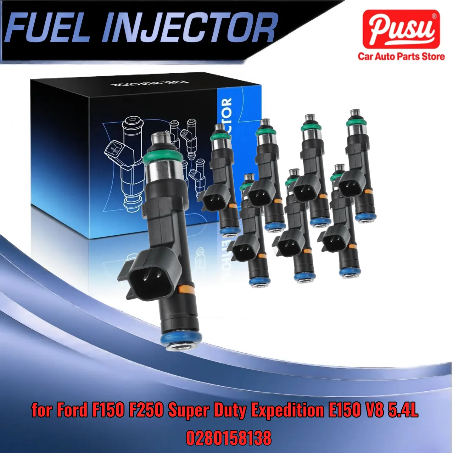 

8 шт. топливные форсунки для двигателя Ford F150 F250 Super Duty 5.4L V8 0280158138 подходят для экспедиции E150