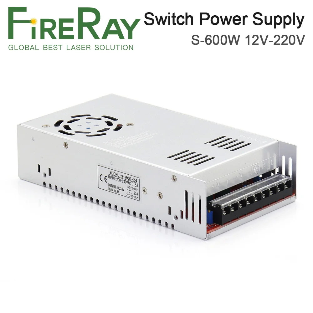 FireRay 600W Switch Power Supply S-600W DC12V-120V Single Output for Laser Machine