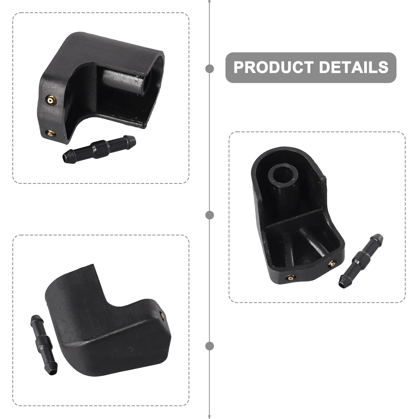Windscreen Parts Washer Jet Nozzles Spare Accessories Easy Installation Parts Replacement Long Lasting Practical