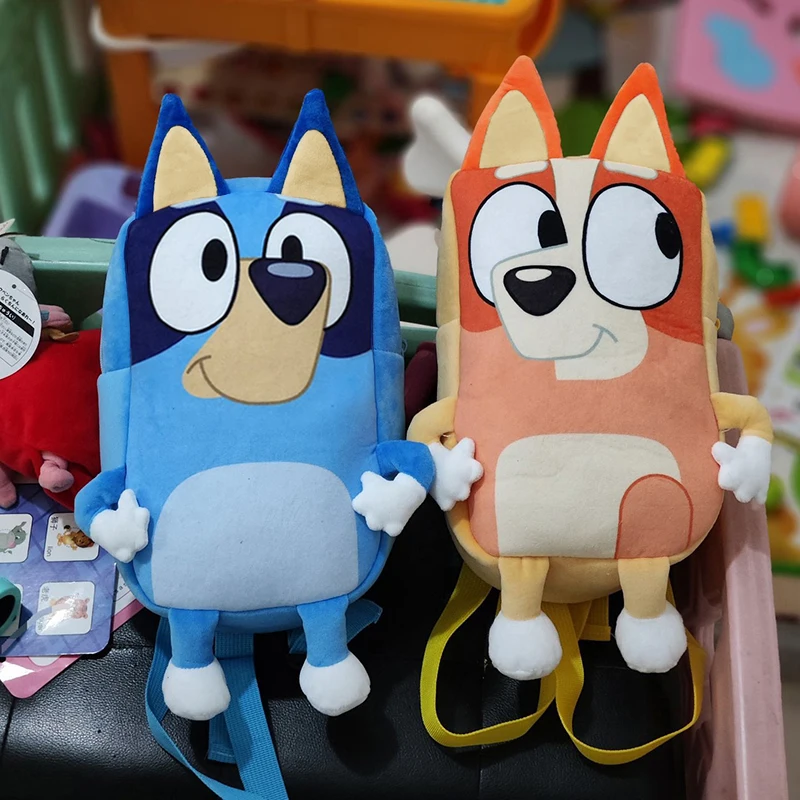 Cartoon Bluey Bingo Family Anime Figure Kindergarten Children Schoolbag Patrol Dog Backpack Kids Gifts