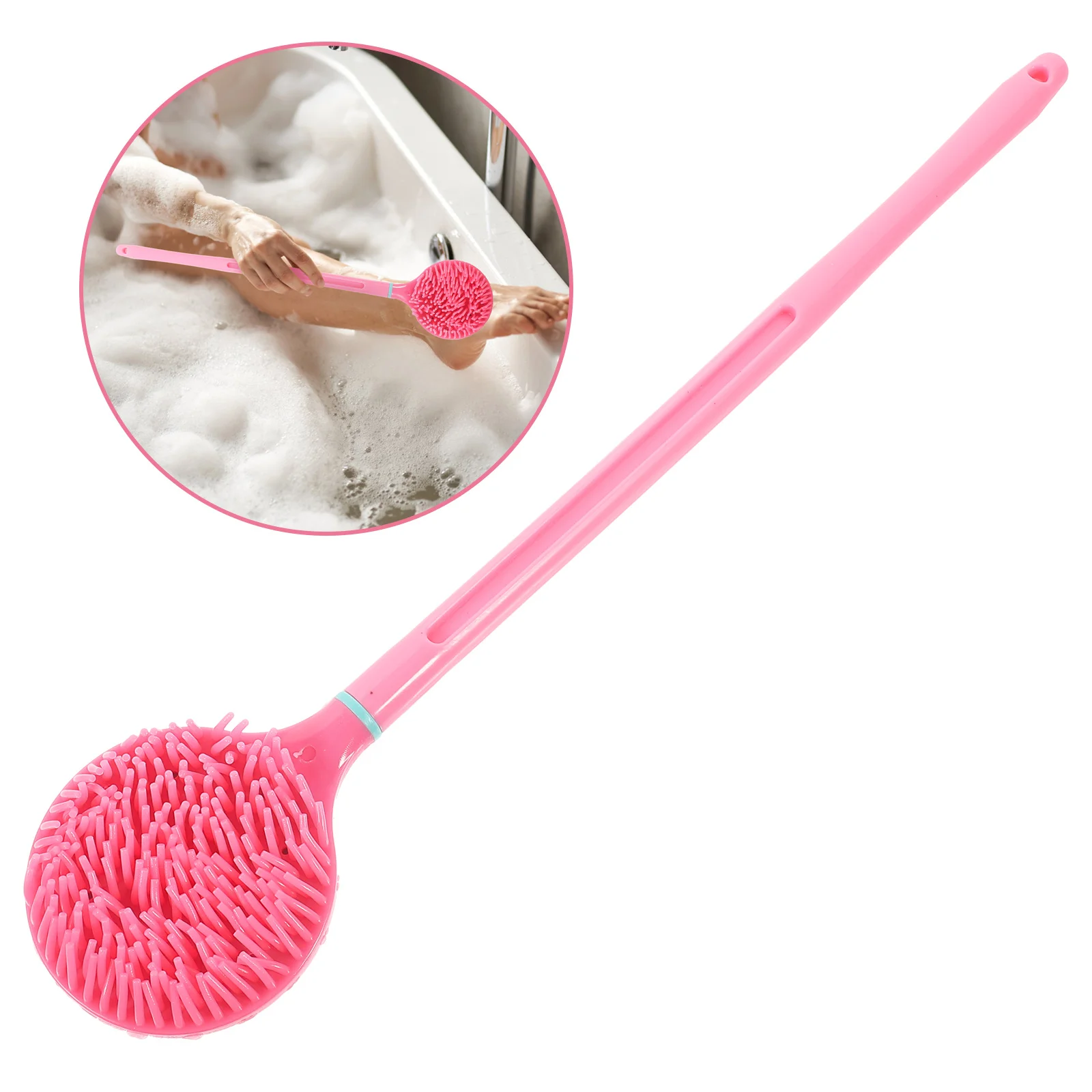 

1Set Bath Brush Long Handle Detachable Dual Use Massage Shower Brush Body Scrubber Back Cleaning Exfoliating Massage Bathing