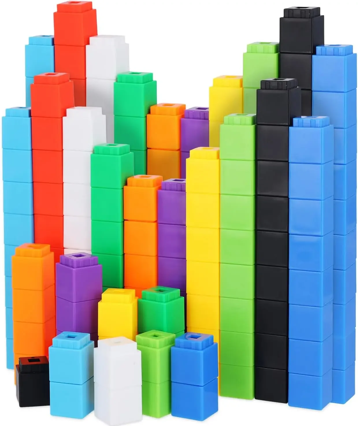 

200pcs Math Cubes, Plastic Connecting Cubes Colorful Linking Cubes Counting Cubes Toys for Boys Girls Math Practice Classroom Su