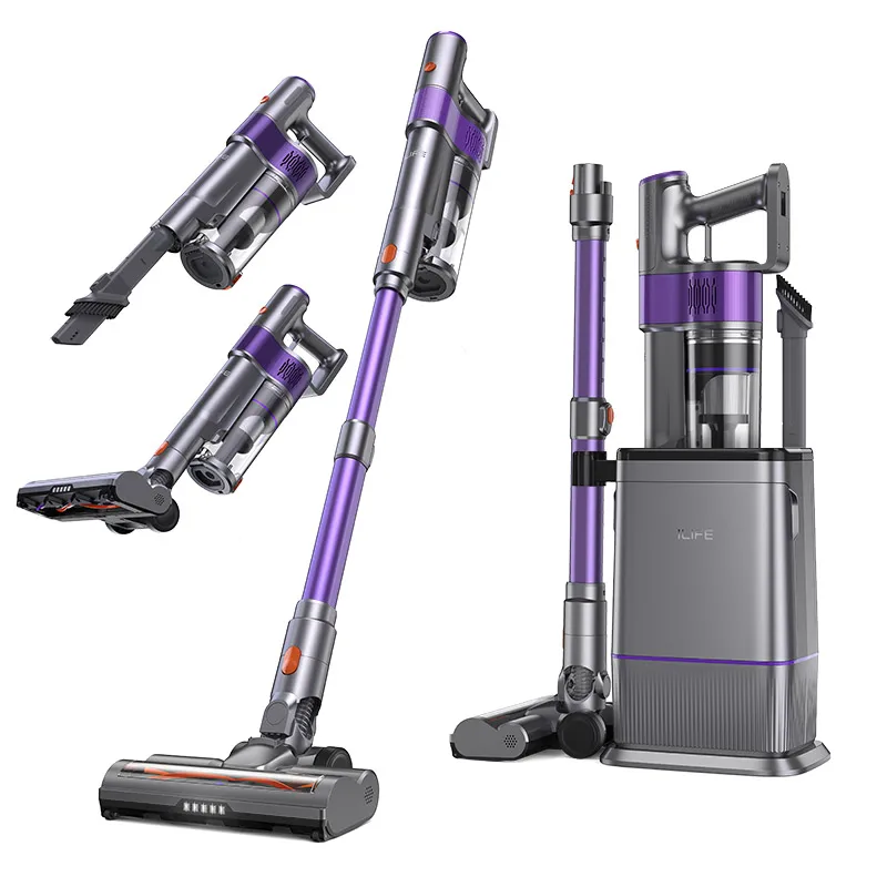 Image of ILIFE H90 Pro Neuer Handstaubsauger mit Staubsammel- und Ladestation 2-in-1, Starke Saugkraft, Geräuscharm, Perfekt für Tierhaare