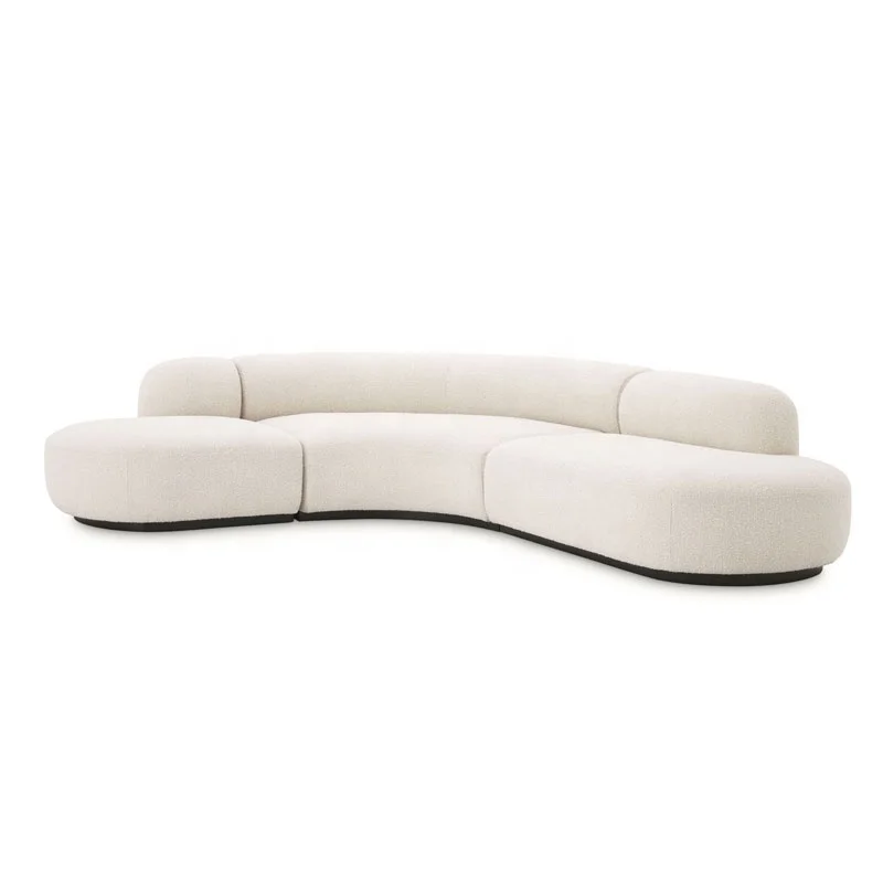 

Hot Selling Modern Fabric Sectional Couch Living Room Curved Lounge Sofas Minimalism