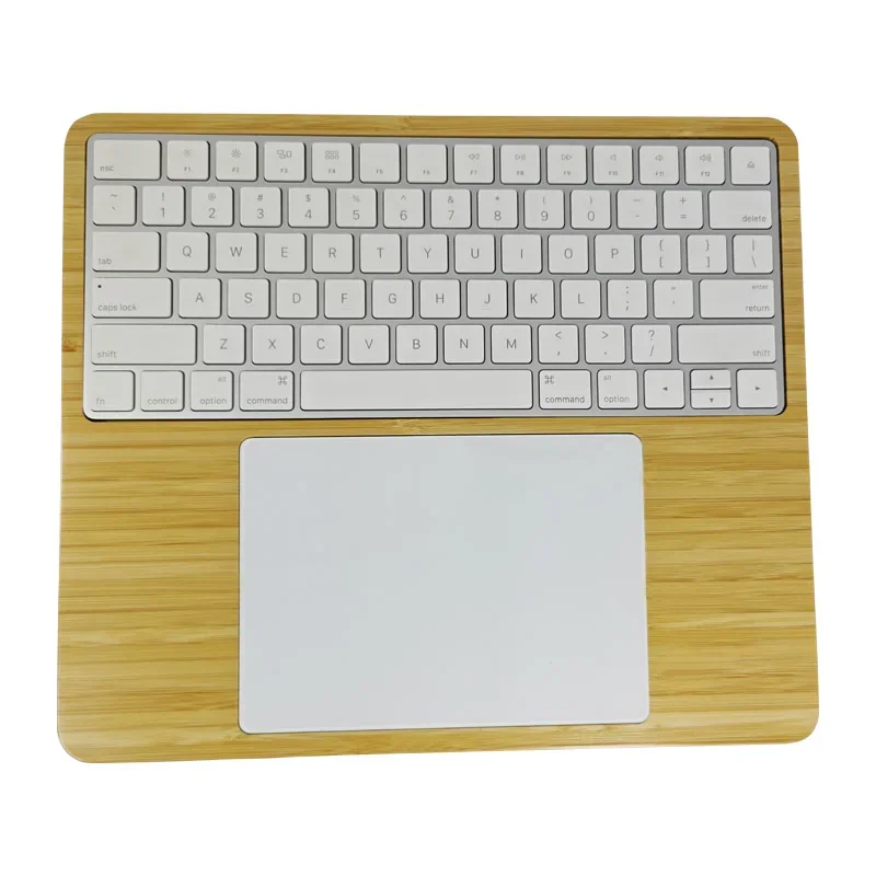 Magic Trackpad 2/3 Short Keyboard Base Customized 2-in-1 Bamboo Magic Keyboard Wrist Support Pad Mechanical Keyboard Palm Rest