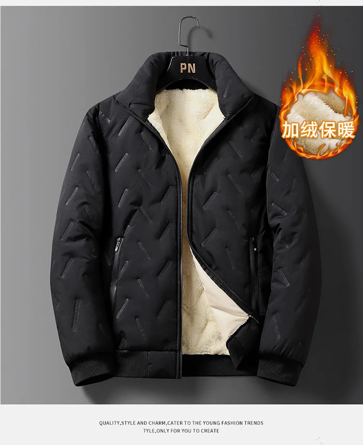 Down Jacket Winter Jacket Thicken Velvet Men Winter Male Jacket Coat Windbreaker Loose Men Down Jackets Overcoat Plus Size 8XL