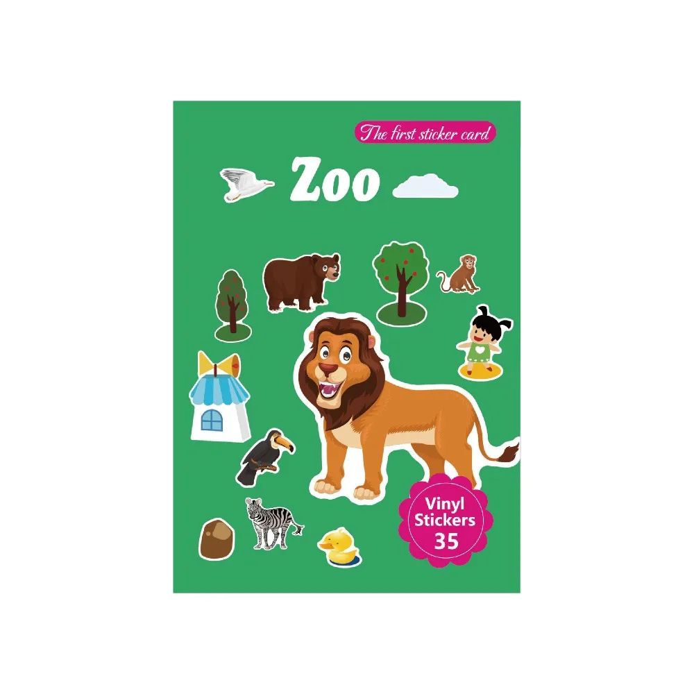 

Paper Children Scene Sticker Book Handmade Montessori DIY Paste Material Kit Cartoon Reusable Animals Sticker Book Toddlers