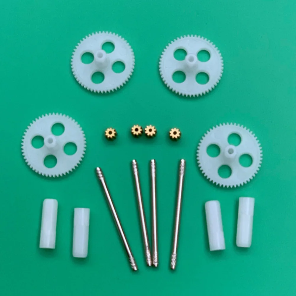 مجموعة تروس مع محرك نحاسي لـ Syma X5C X5SC X5SW M68 RC كوادكوبتر بلاستيك ومواد نحاسية 4 تروس وتروس محرك متضمنة