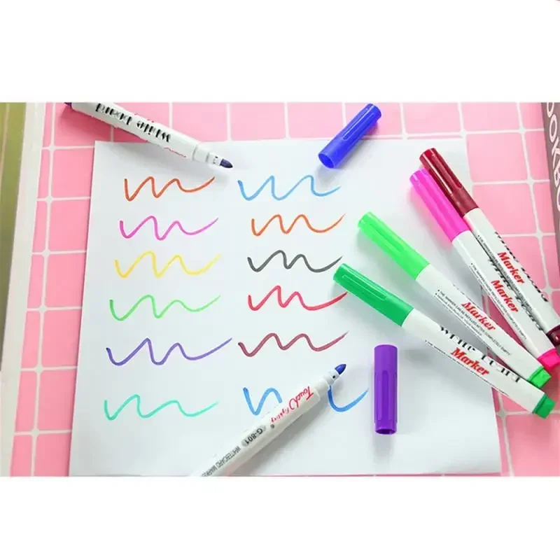 ปากกามาร์กเกอร์ไวท์บอร์ด Erasable สีสัน MARKER ปากกาชอล์กปากกาสําหรับสํานักงานโรงเรียนเขียนภาพวาดเครื่องเขียน
