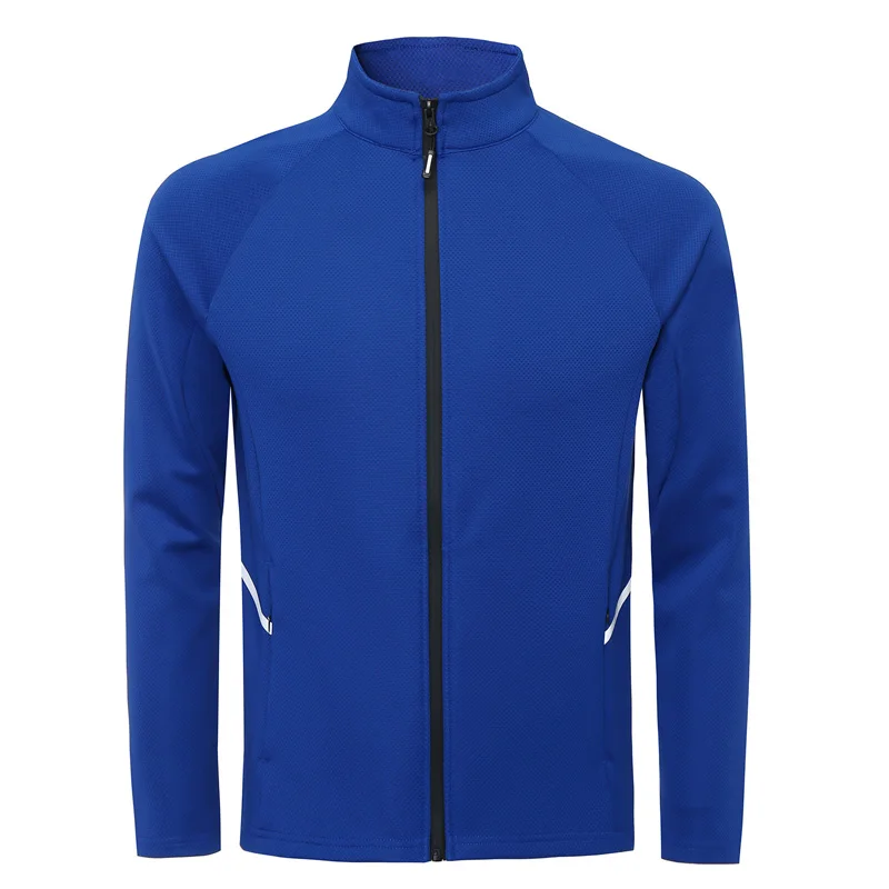Running Men Jacket Sport Long Sleeve Stand Collar Zipper Bodybuilding Coat Sportswear Gym Joggers Training Fitness Sweatshirt